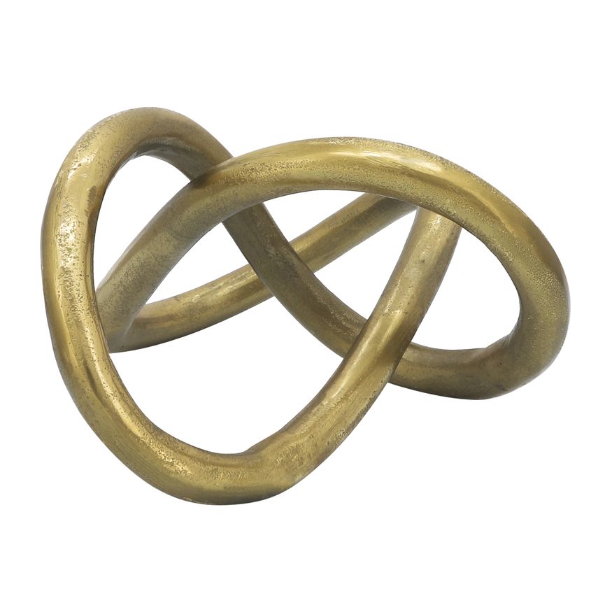 Sagebrook 9" Metal Knot - Gold