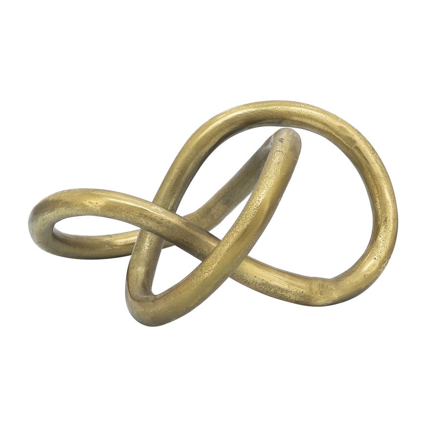 Sagebrook 9" Metal Knot - Gold