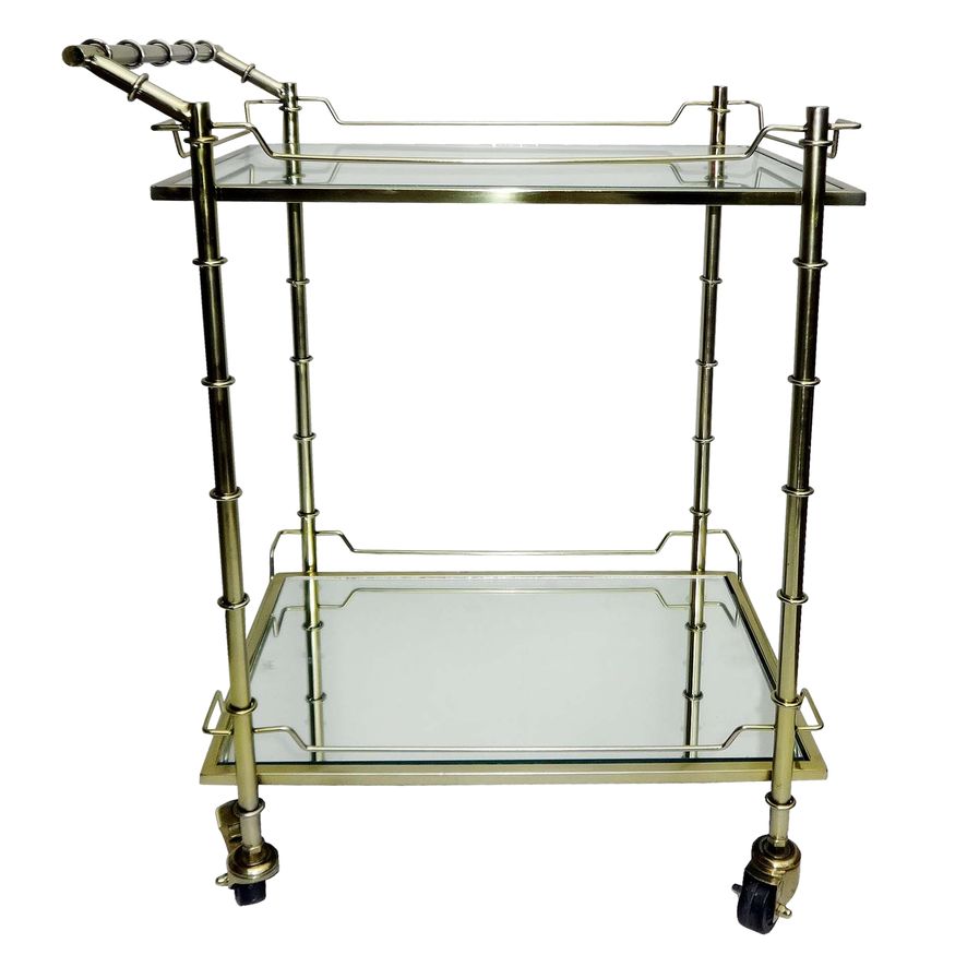 Sagebrook Two Tier Rolling Bar Cart