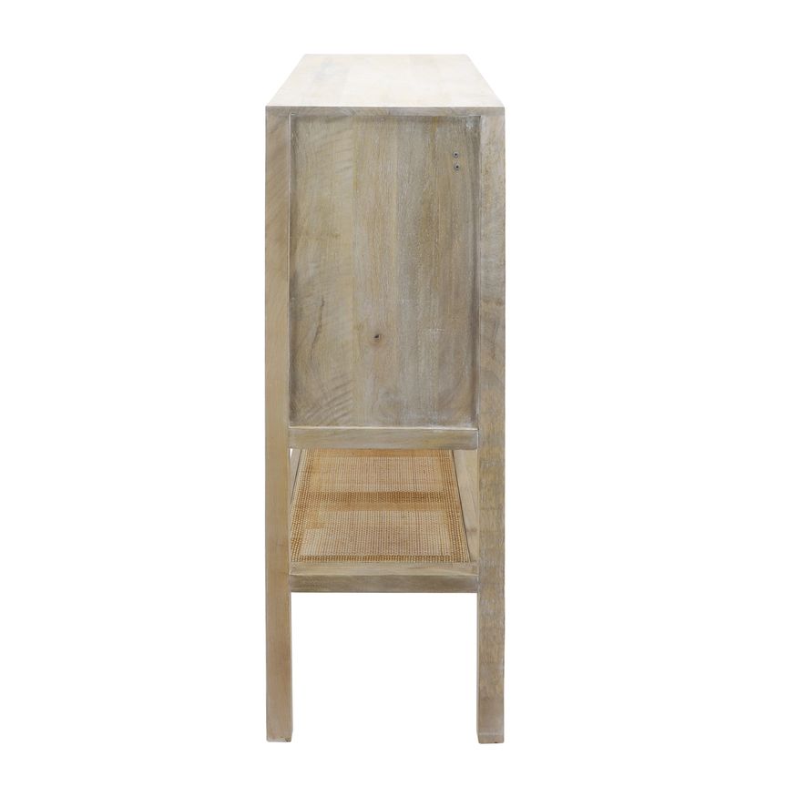 Sagebrook - Wood 2-Rattan Door Cabinet