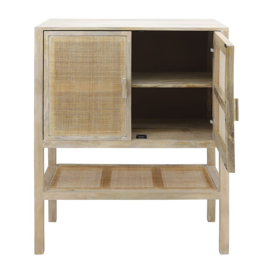 Sagebrook - Wood 2-Rattan Door Cabinet