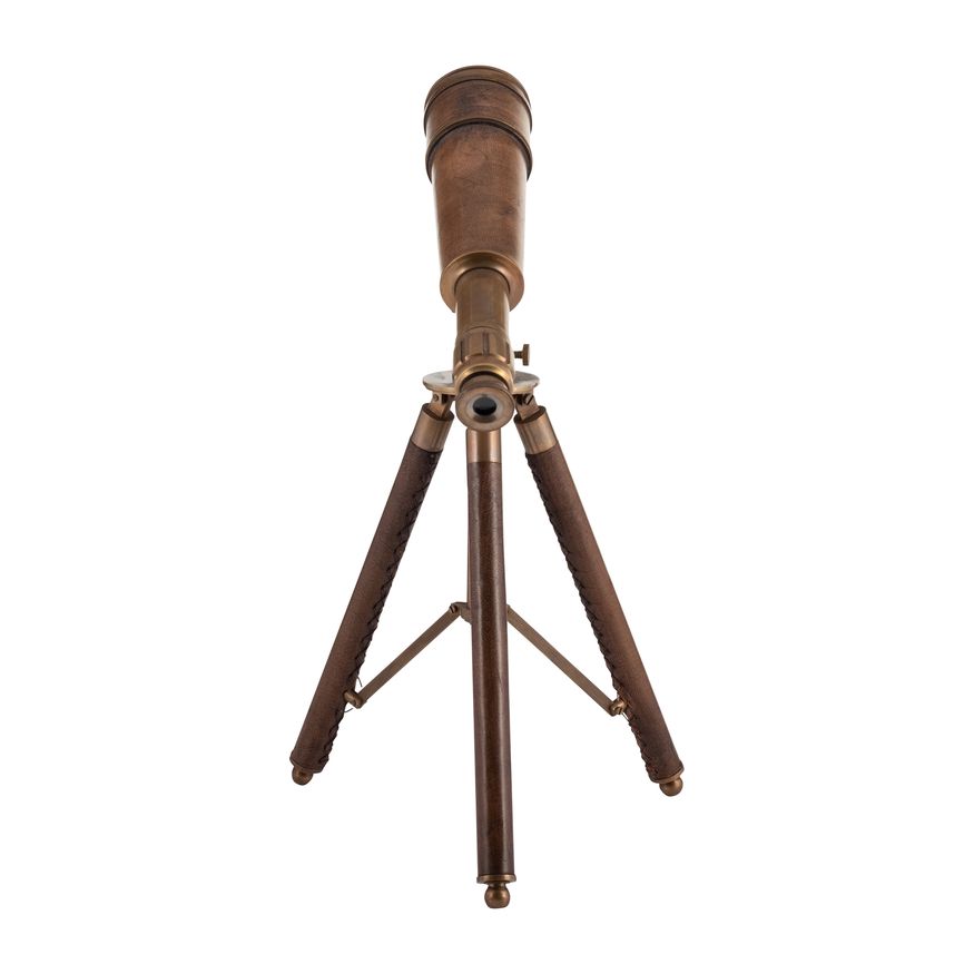 Sagebrook - 13" Metal Scope On Stand in Brown