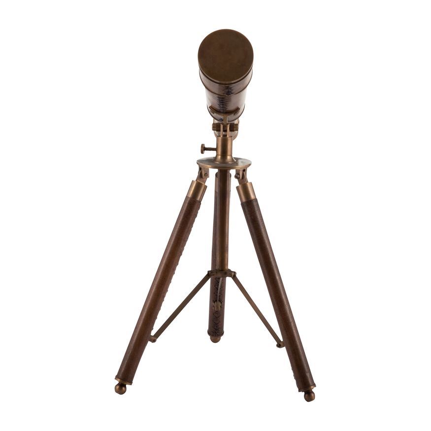 Sagebrook - 13" Metal Scope On Stand in Brown