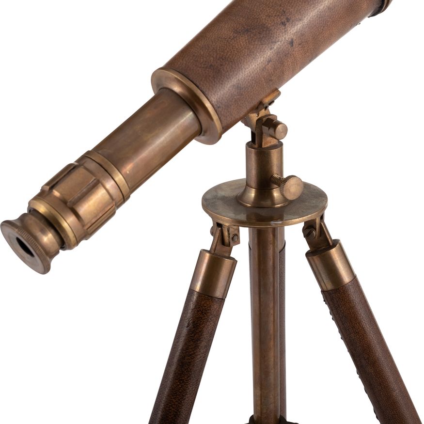 Sagebrook - 13" Metal Scope On Stand in Brown