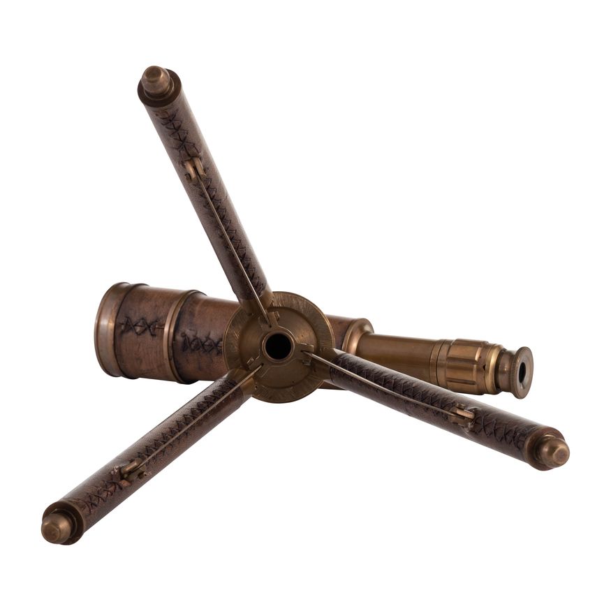 Sagebrook - 13" Metal Scope On Stand in Brown