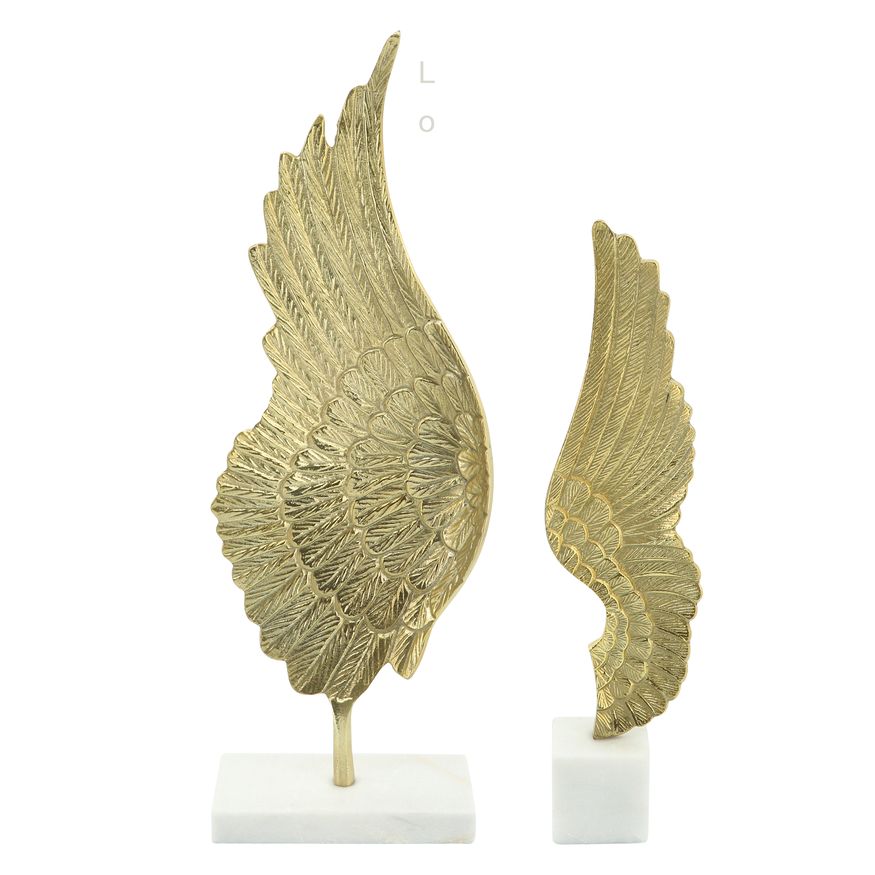 Sagebrook 19" Metal Wing On Stand - Gold