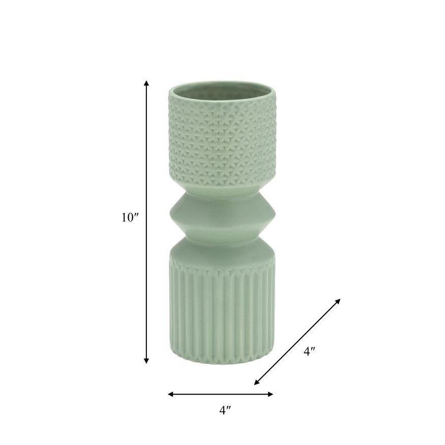 Sagebrook 10" Mallet Vase - Dark Sage