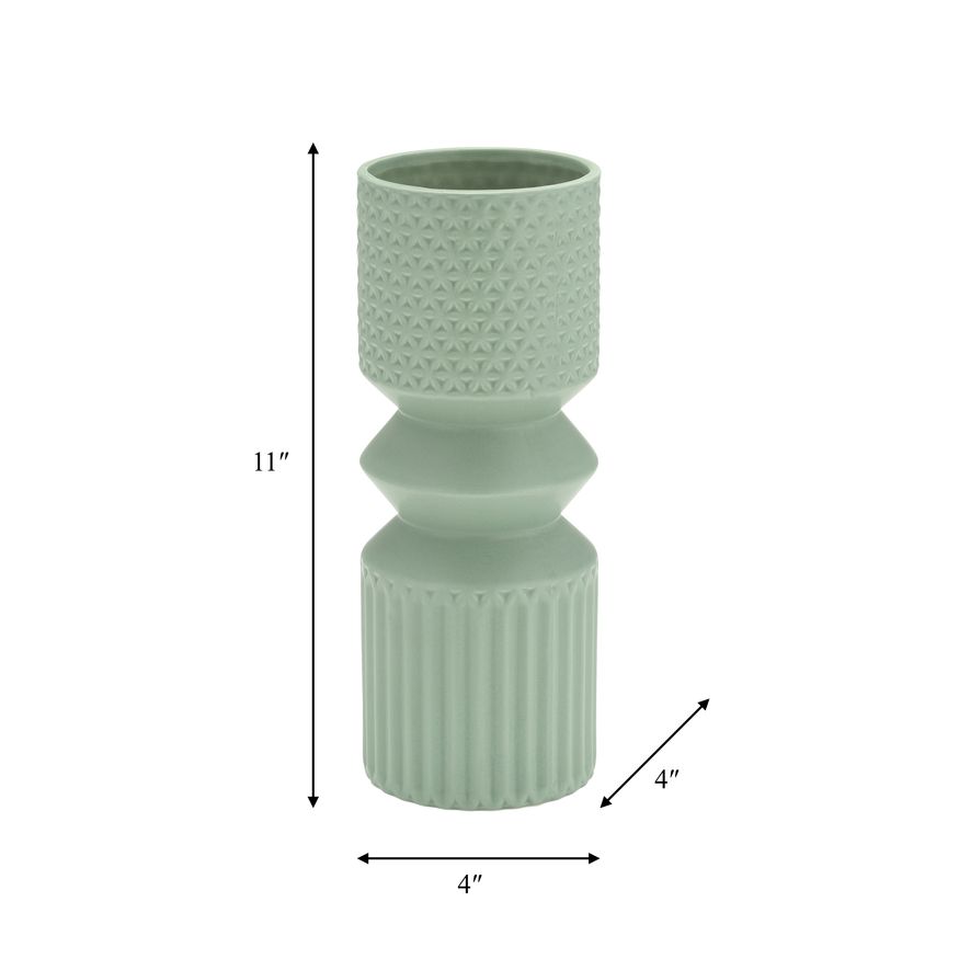 Sagebrook 11" Mallet Vase - Dark Sage