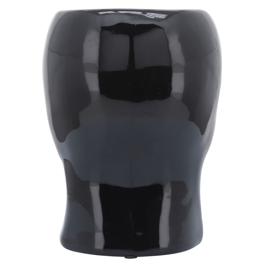 Sagebrook 6" Ceramic Skull Vase - Black