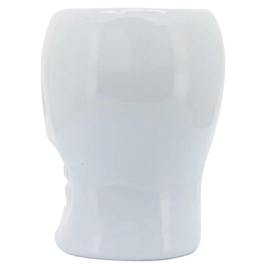 Sagebrook 6" Ceramic Skull Vase - White