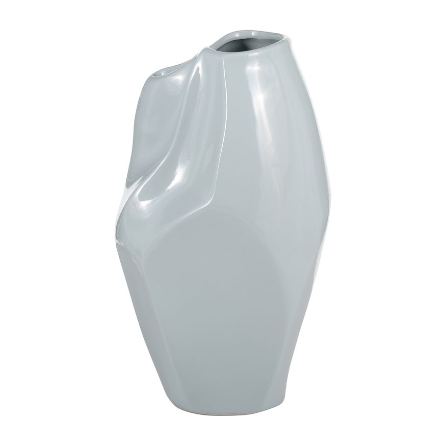 Sagebrook 14" Ceramic Abstract Vase - Mint Green