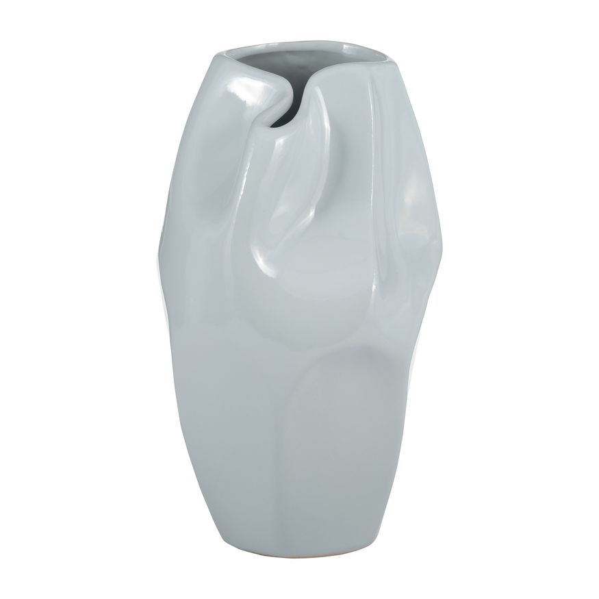 Sagebrook 14" Ceramic Abstract Vase - Mint Green