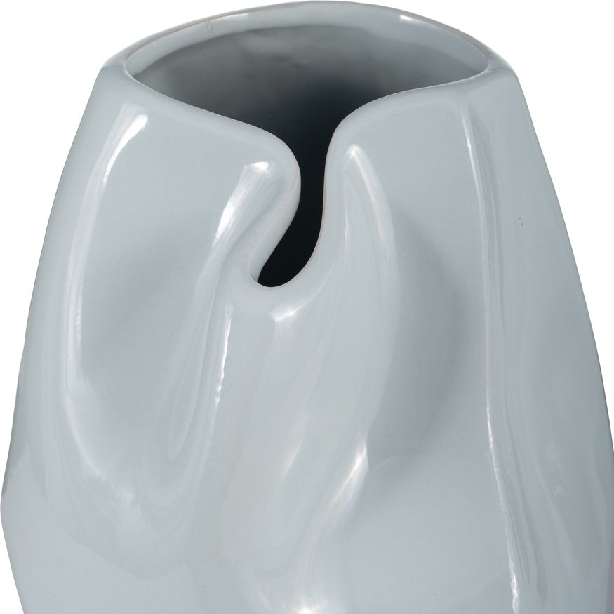 Sagebrook 14" Ceramic Abstract Vase - Mint Green