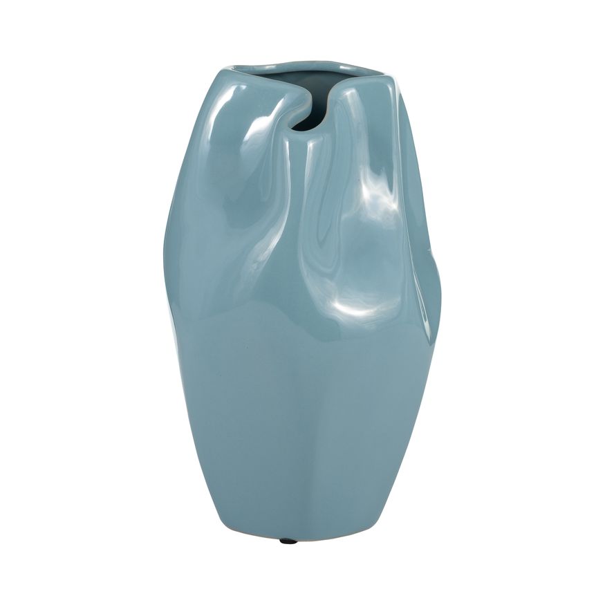 Sagebrook 10" Ceramic Abstract Vase - Cameo Blue