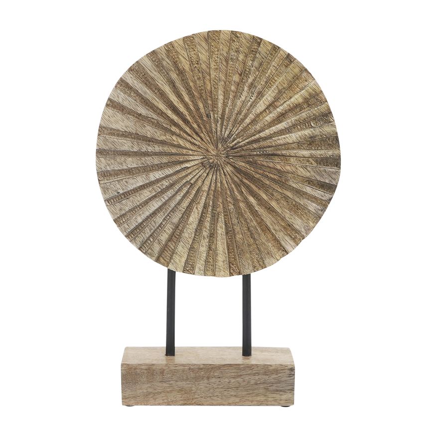 Sagebrook - 12" Wood Pinwheel Decor in Natural