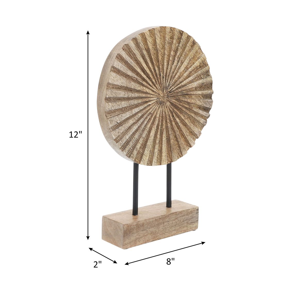 Sagebrook - 12" Wood Pinwheel Decor in Natural