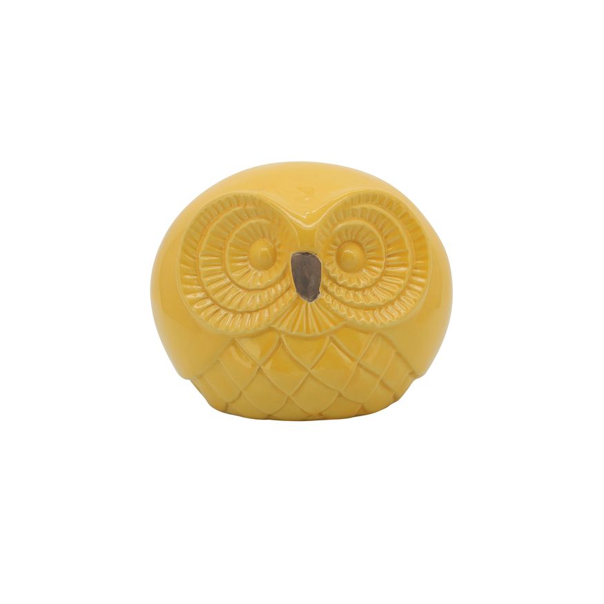 Sagebrook 8" Ceramic Owls (Set Of 3) - Yellow