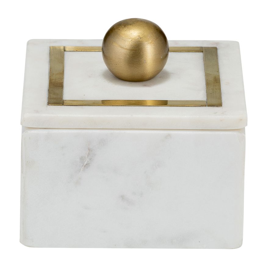 Sagebrook 5"x5" Marble Box Knob - White