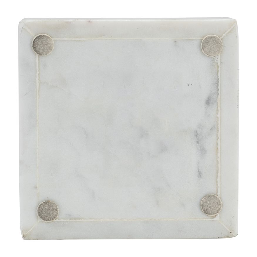 Sagebrook 5"x5" Marble Box Knob - White