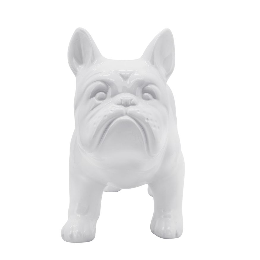 Sagebrook - 12" Ceramic Bulldog in White