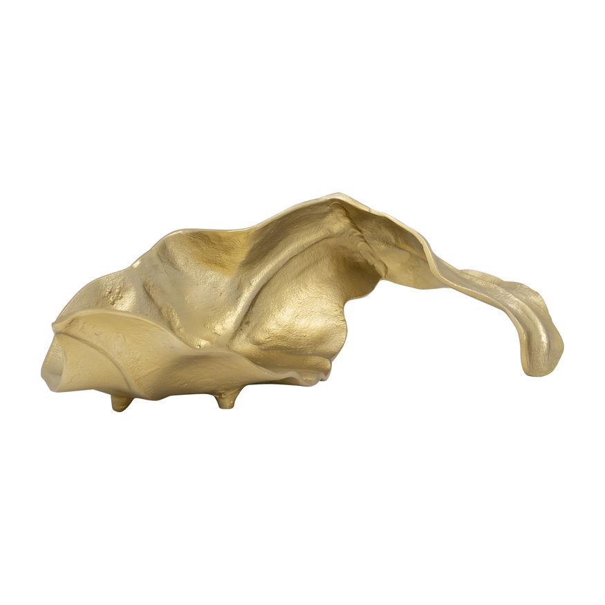 Sagebrook 19" Metal Curled Leaf - Gold