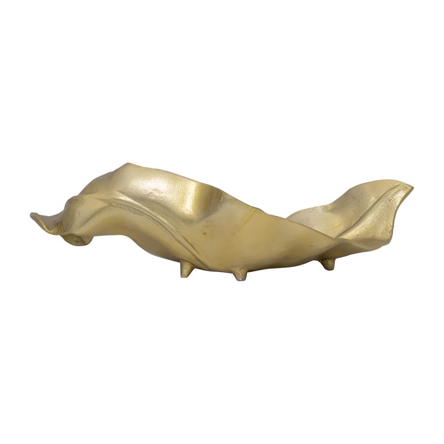 Sagebrook 19" Metal Curled Leaf - Gold