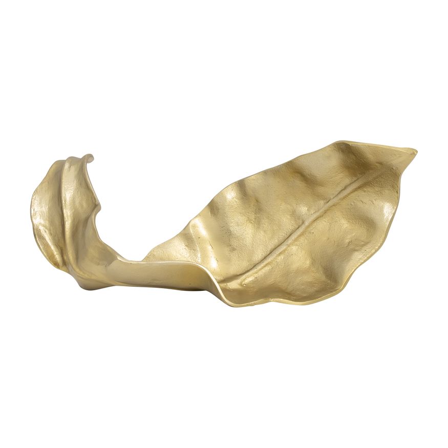 Sagebrook 19" Metal Curled Leaf - Gold