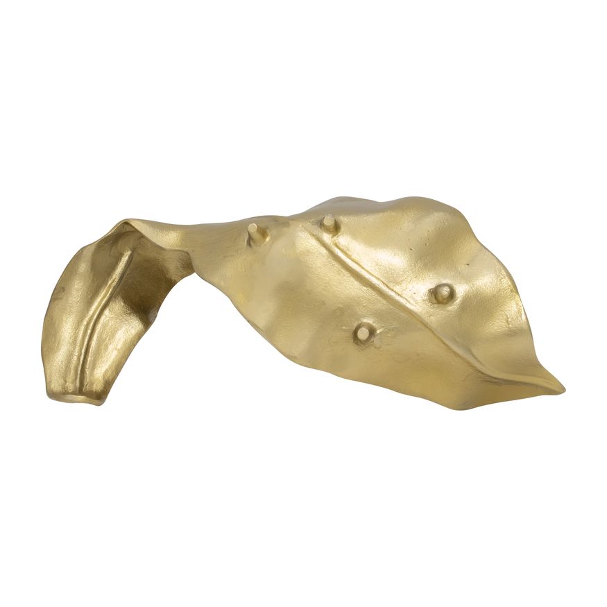 Sagebrook 19" Metal Curled Leaf - Gold