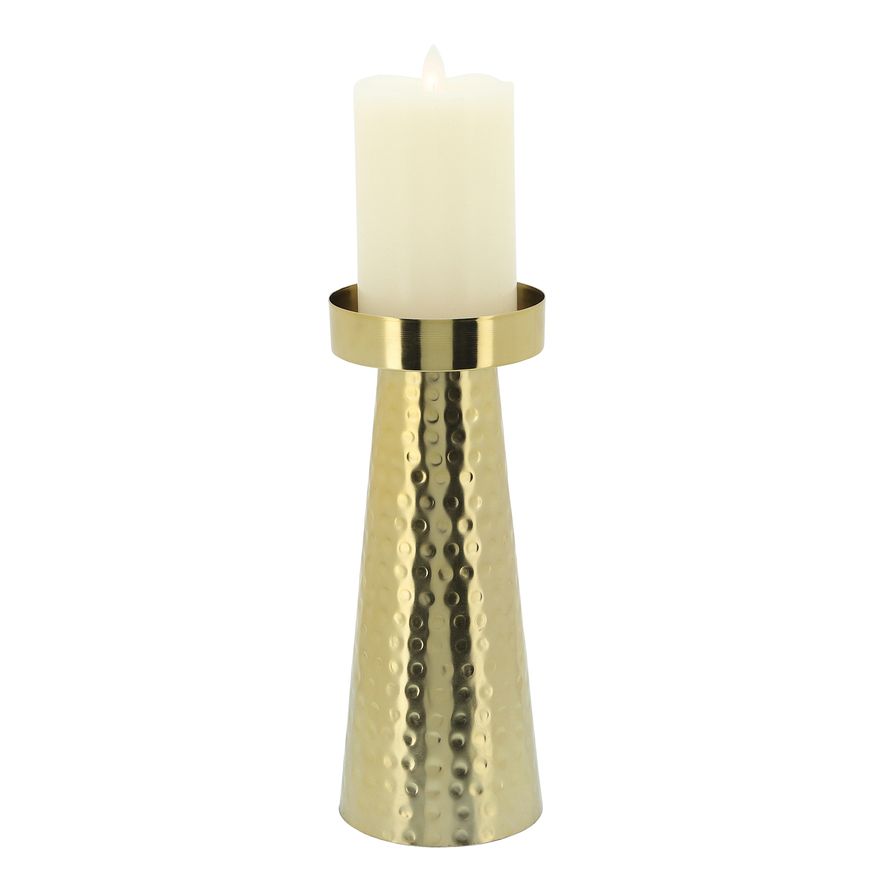 Sagebrook 8" Metal Hammered Candle Holder - Gold