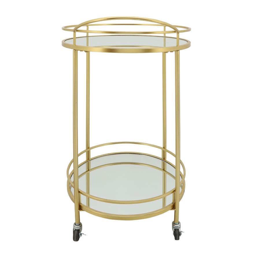 Sagebrook - Two Layered Metal Round Bar Cart