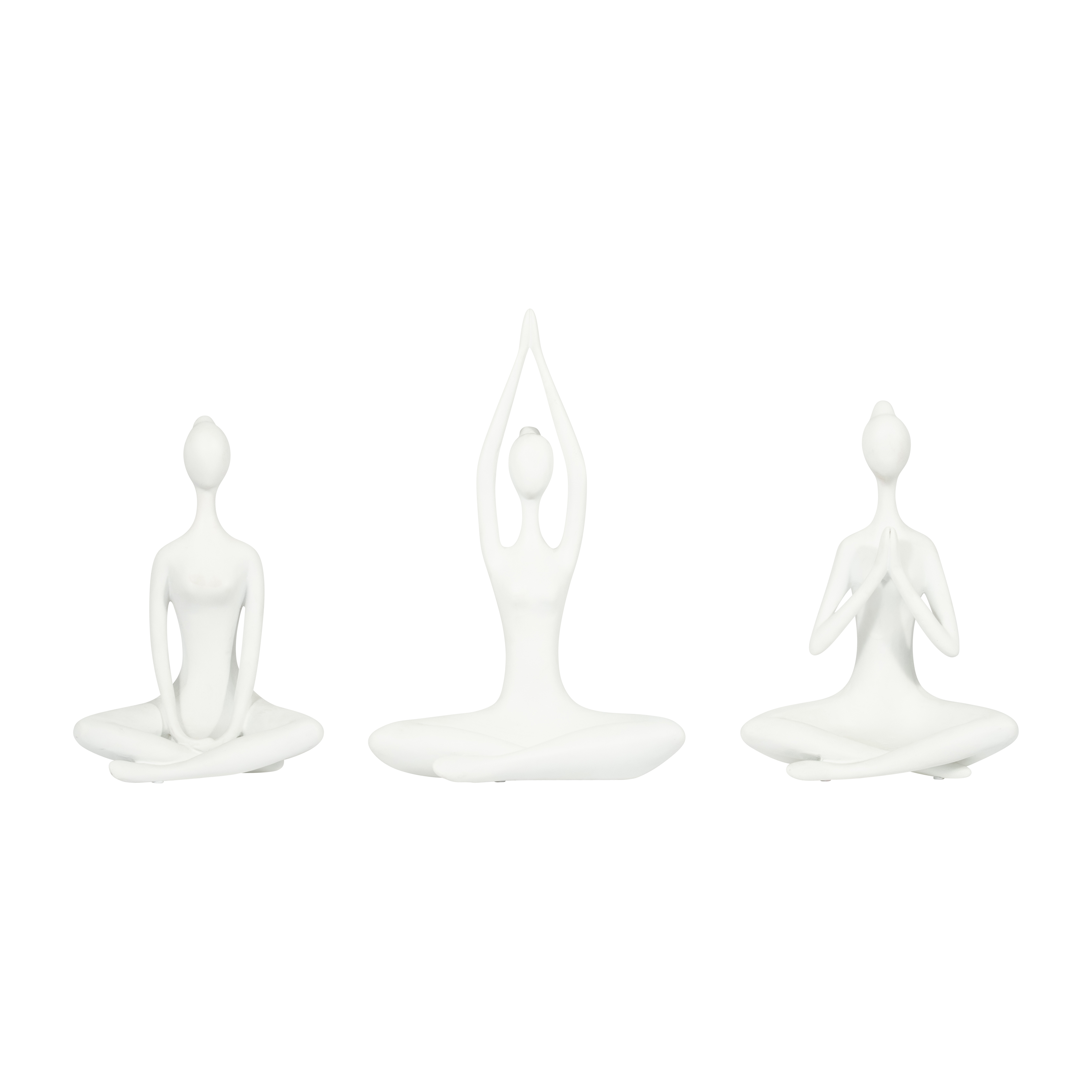 Sagebrook 10" Resin Yoga Ladies (Set Of 3)