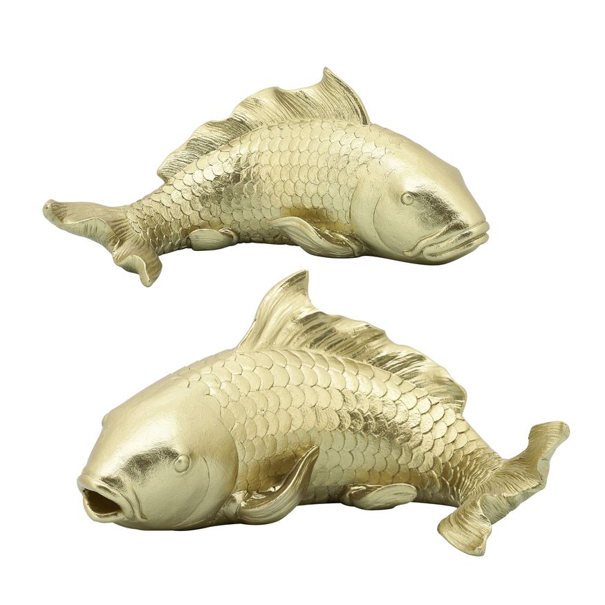 Sagebrook 11" Resin Koi Fish - Gold