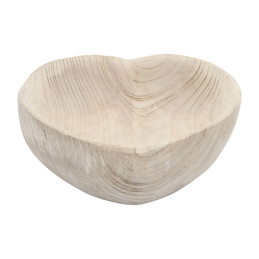 Sagebrook™ 9"/10" Wood Heart Bowls (Set Of 2) - Natural