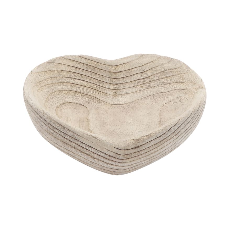 Sagebrook™ 9"/10" Wood Heart Bowls (Set Of 2) - Natural