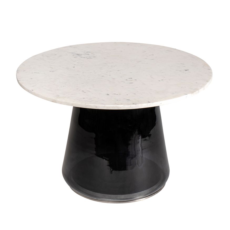 Sagebrook™ Marble Top Coffee Table Glass Base - White/Black