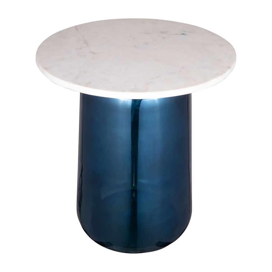 Sagebrook - Side Table Glass Base in Metallic