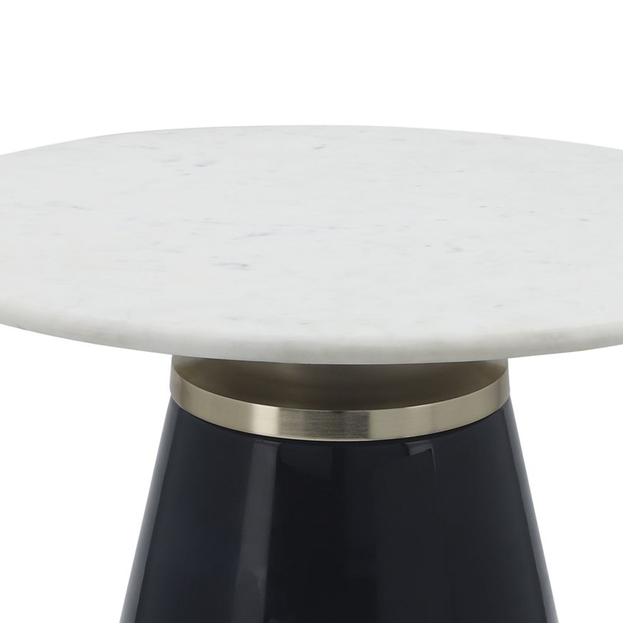 Sagebrook Marble Top Nebular Coffee Table - White/Blue