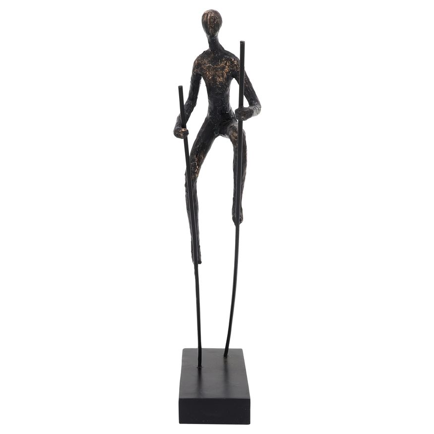 Sagebrook - 15" Resin Man On Stilts in Bronze