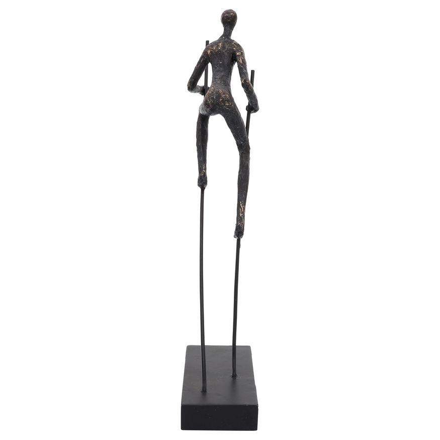 Sagebrook - 15" Resin Man On Stilts in Bronze