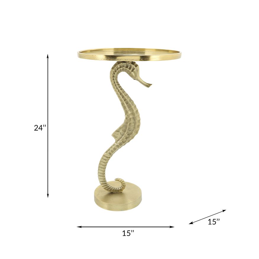 Sagebrook - Seahorse Side Table in Gold