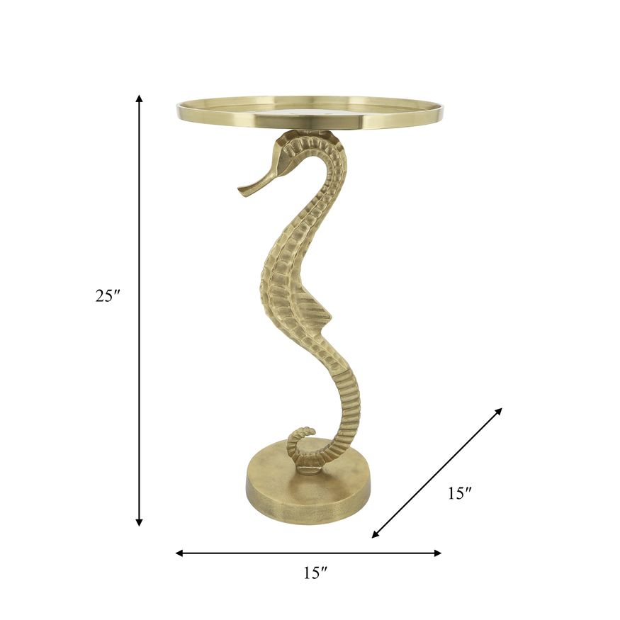 Sagebrook - Seahorse Side Table in Gold