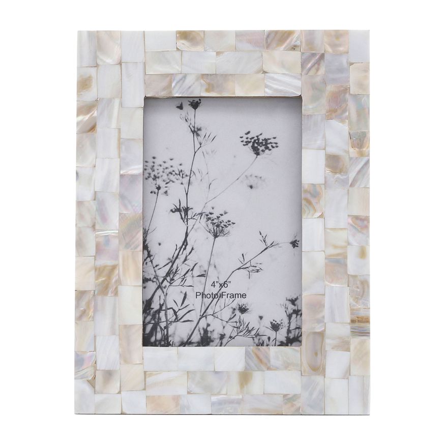 Sagebrook 4"x6" Resin Capiz Design Photo Frame