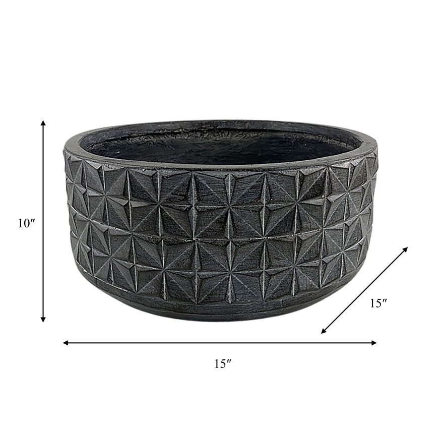 Sagebrook™ Resin Textured Planter - Black