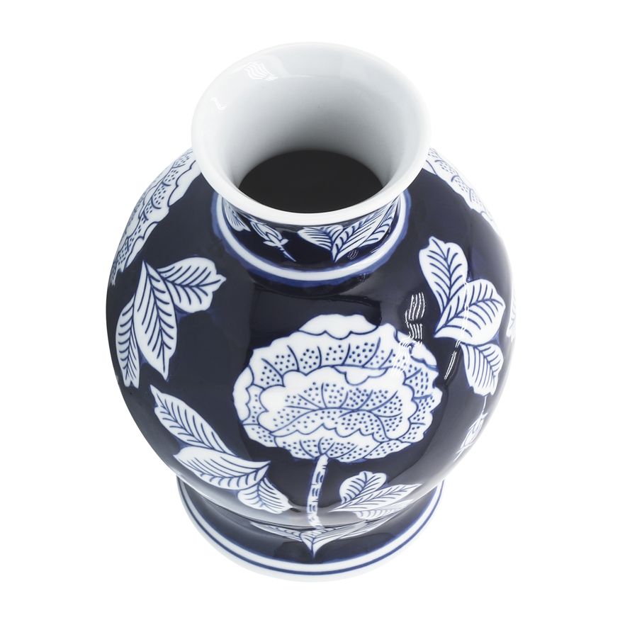 Sagebrook - 9" Ceramic Flower Vase in Blue/White