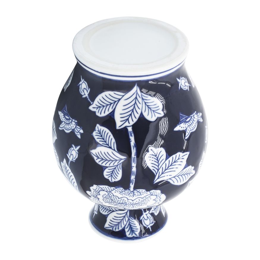 Sagebrook - 9" Ceramic Flower Vase in Blue/White