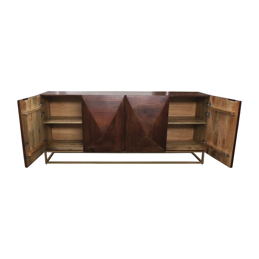 Sagebrook Wood Diamond Console Cabinet