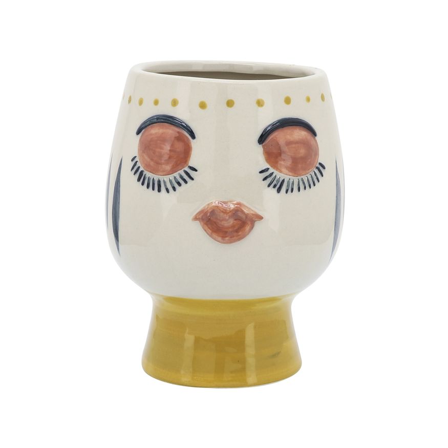 Sagebrook - 6" Ceramic Face Vase in Multi