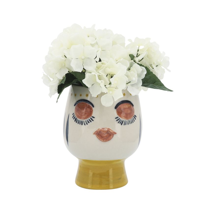 Sagebrook - 6" Ceramic Face Vase in Multi