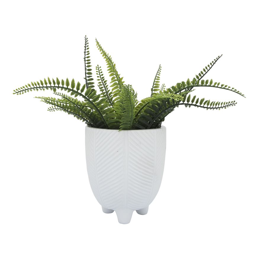 Sagebrook 6" Dia Porcelain Footed Planter - White