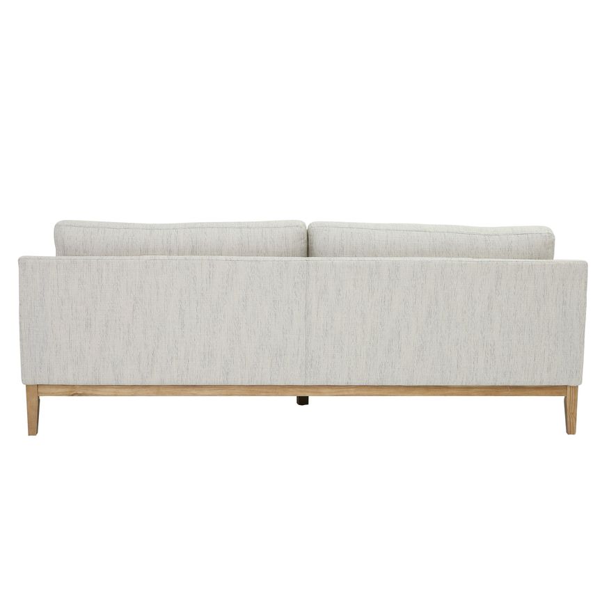 Sagebrook 3-Seater Wood Bolstered Sofa - Beige